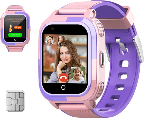 Vista 8 de wonlex Upgraded Smart Watches with Whatsapp Calling, 4G Kids Smartwatches GPS Tracker Body Temperature Message SOS Camera for Boys Girls Aged 6-15