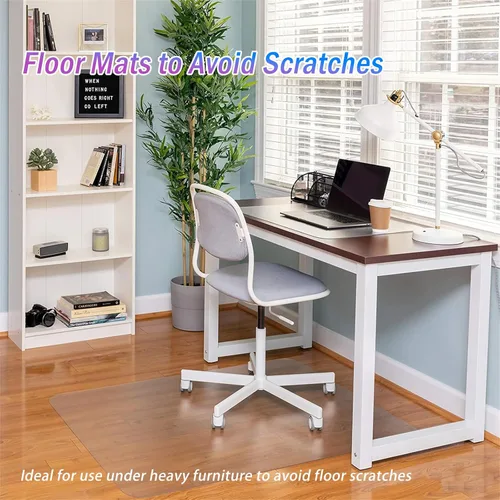 Vista 4 de JanJunDec 12x12 Inch Large Clear Writing Desk Pad, Waterproof PVC Soft Table Cover Protector, Transparent Plastic Desk Blotter Mat Pad for Writing