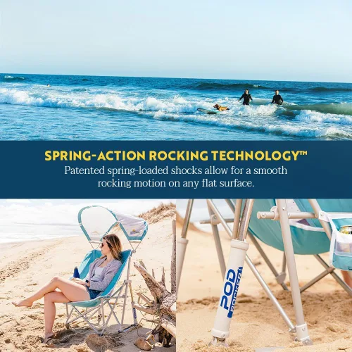 Vista 4 de GCI Outdoor Waterside Pod Rocker - Mecedora para exteriores con toldo parasol