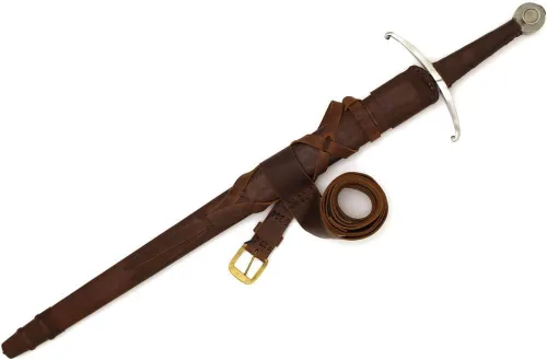 Vista 3 de Medieval Warrior Auténtica espada larga clásica hecha a mano (60845)