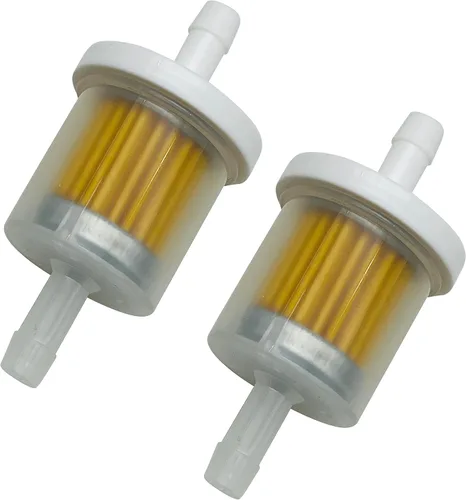 Filtro de combustible en línea de gran capacidad de 1/4" paquete de 2 – Alto rendimiento de 40 micrones – Compatible con Briggs Stratton 691035 y
