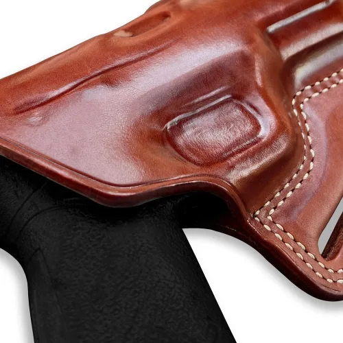 Vista 4 de Walther PDP - Funda de piel prémium para panqueques, 0.354 in, 4.5 pulgadas, mano derecha, color marrón #1606#