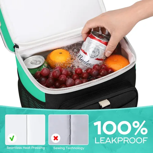 Vista 4 de Maelstrom Lunch Box for Women, 20L Insulated Lunch Bag Men, Leakproof Double Deck Cooler Bag, Soft Lunch Cooler with Quick Access Flip-Top Lid for