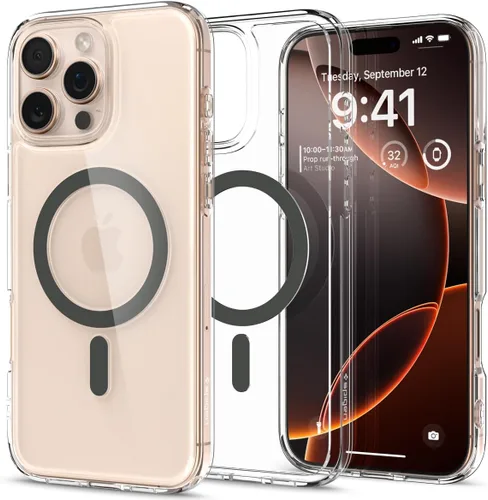 Vista 26 de Spigen Ultra Hybrid Mag - [tecnología anti-amarillamiento] compatible con MagSafe diseñado para iPhone 13 Pro Max Case (2021), blanco