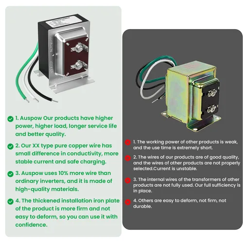 Vista 3 de Transformador de timbre de 16 V 30 VA compatible con timbre de video con anillo con cable, pieza de repuesto para timbre de puerta transformador