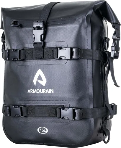 Vista 18 de Bolsa Impermeable para Parachoques de Motocicleta 6L Bolsa de Barra Antichoque de Motor con Correa para el Hombro Bolsa de Marco Lateral