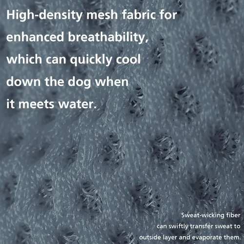 Vista 8 de Paquete de 2 camisas refrescantes para perros, camisas transpirables y ligeras para perros pequeños y niñas, camisas de protección solar sin mangas