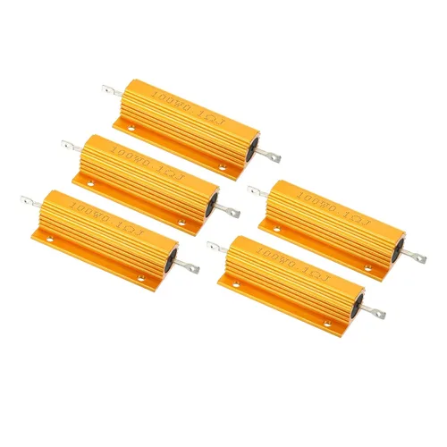 Vista 13 de PATIKIL Resistencia de carcasa de aluminio de 100 W 0.01 ohmios, paquete de 5 resistencias de carcasa de aluminio con carcasa de alambre enrollado