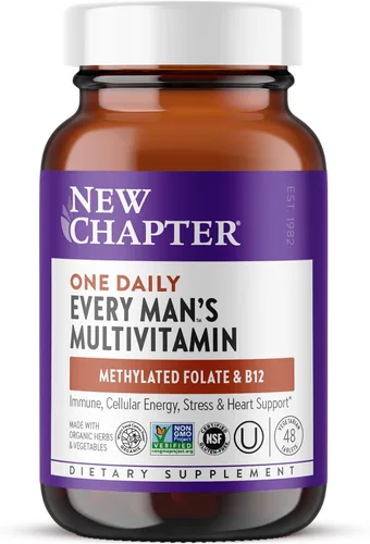 New Chapter Multivitamínico One Daily para hombre, 48 tabletas