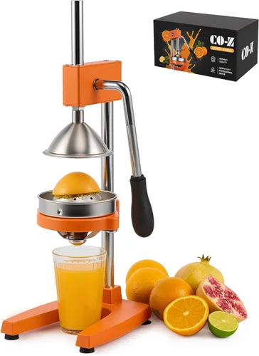 Vista 9 de CO-Z Exprimidor Manual de Cítricos, Exprimidor Manual de Servicio Pesado con Placas de Presión Cónicas y Planas, Exprimidor Profesional de Limón
