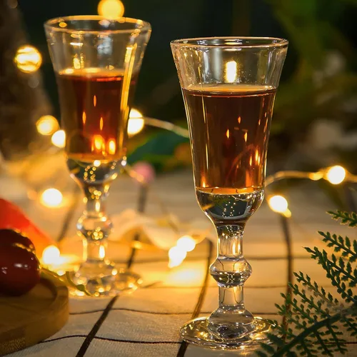 Vista 3 de Vasos de chupito Srgeilzati con vástago, vasos de limoncello Vasos de jerez 1.0 oz (Juego de 3)