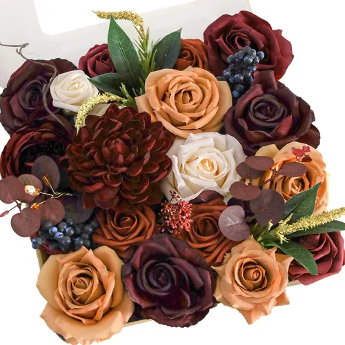 Vista 13 de Lookein Flores Artificiales para Decoración de Boda DIY, Ramo de Novia, Centros de Mesa, Guirnalda de Flores, Coronas, Arco de Pasillo, Decoración