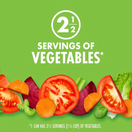 Vista 3 de V8 Jugo de verduras original bajo en sodio, 100% vegetal, lata de 11.5 onzas líquidas (paquete de 24)
