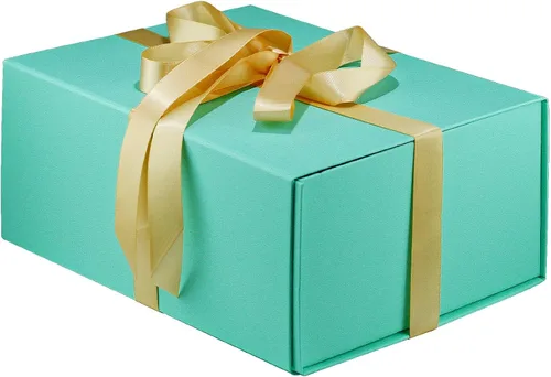 Vista 8 de MOYEUPAC Caja de regalo negra, 9" X 7" X 4" con tapas para regalos, cierre magnético para embalaje de regalo con cinta, caja de regalo