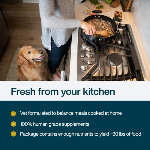 Vista 6 de JustFoodForDogs Mezcla de nutrientes DIY para comida casera para perros, carne de res y papa russet, 4.55 onzas