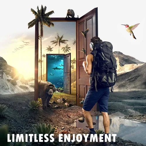 Vista 7 de 3D VR Headset Virtual Reality Goggles w Over Ears HiFi Headphones for iPhone 13 12 11 Pro XS Max XR X SE 8 7 6S Samsung Galaxy Note 10 9 8 5 4 3 S21