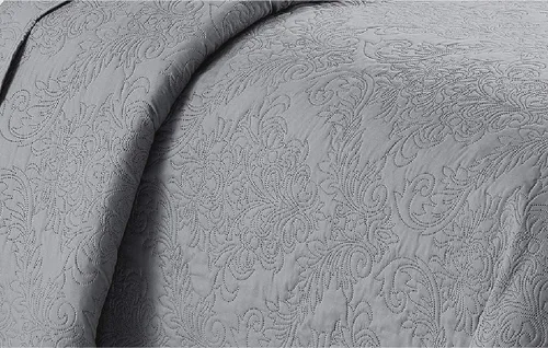 Vista 2 de Home Collection - Elegante juego de colcha en relieve, tamaño grande, color liso