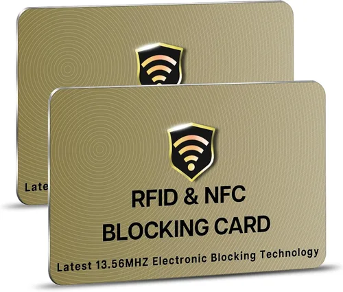 Vista 12 de SaiTech IT Paquete de 5 Tarjetas de Bloqueo RFID, Una Tarjeta Protege Toda la Billetera y Cartera, Protector de Tarjetas de Débito y Crédito
