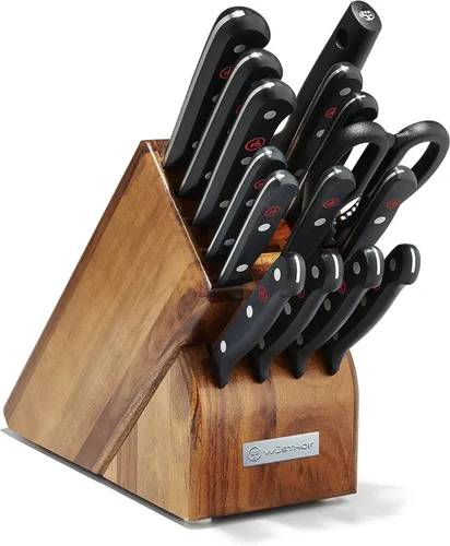 Vista 2 de WÜSTHOF Gourmet - Juego de cuchillos de 16 piezas y juego de cuchillos WÜSTHOF Gourmet de 6 piezas para carne