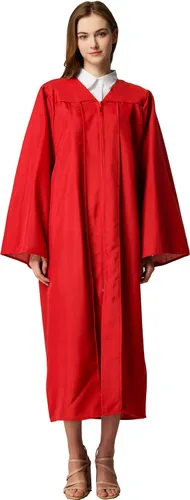 Vista 11 de MyGradDay Batas de coro unisex mate para iglesia, bautismo, oficiante, confirmación, vestido de graduación, bata de pastor y jueces Negro