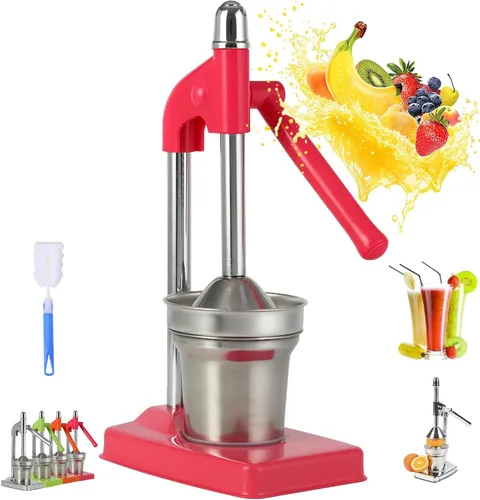 Vista 9 de Cast Iron Juicer Hand Press, Cast Iron Juicer, Effective Stainless Steel Manual Juice, Heavy Duty Hand Press Juice Extractor for Fresh Lemonade