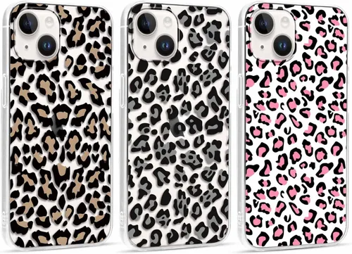 Vista 71 de Paquete de 3 Lindas Fundas con Estampado de Guepardo para iPhone 7/8/SE 2020/SE 2022 de 4.7", Fundas de Diseño Estético de Leopardo de Silicona