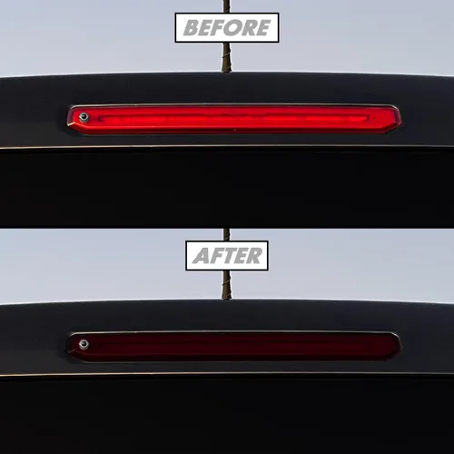 Vista 9 de SlickMod Tinte de Humo de Vinilo Precortado para Luz Trasera del Ford Bronco Sport 2021-2022 (1. Señal de Luz Trasera y Reversa, 20% Humo Oscuro)