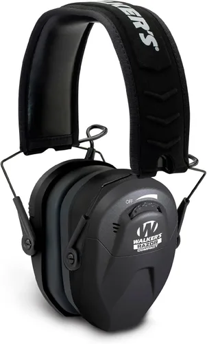 Vista 2 de Walker's Razor Compact Electronic Youth/Women's 23dB NRR Noise-Canceling Hearing Protection Muff, 2 AAA Batteries Included