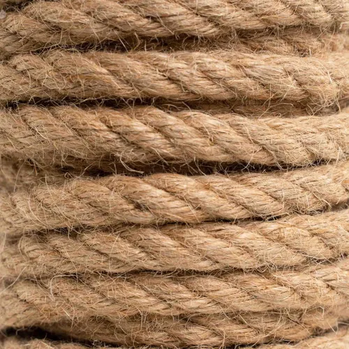 Vista 2 de Simple Elements - Cuerda básica de yute de 33 pies, cuerda de 0.3 pulgadas de grosor para manualidades, resistente, cuerda de jardinería, poste