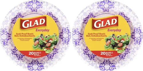 Vista 11 de Glad Cuencos redondos de papel desechables, verde victoriano, 16 onzas, 15
