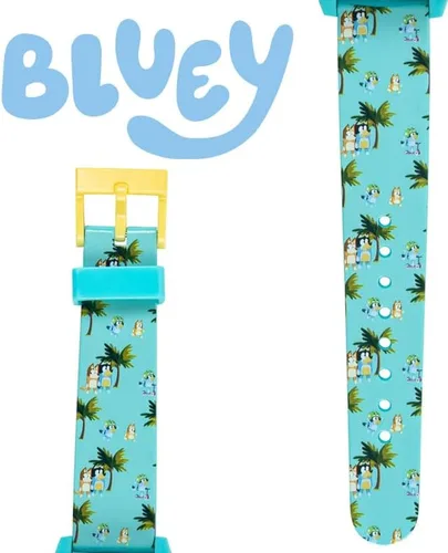 Vista 7 de Accutime Bluey - Reloj de proyector digital para niños con 6 diapositivas de imagen, correa de personaje ajustable, pantalla LCD digital, botón