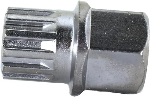 Vista 17 de TEMO Llave de extracción de tornillo de tuerca de bloqueo de rueda de 11/15Pt Socket antirrobo S3054 para vehículos BMW