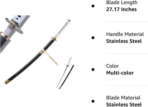 Vista 8 de Espada de acero al carbono Devil Vergil Yamato, espada de rebelión de Dante, Katana de metal real, juego de reina roja de espuma Nero, réplica