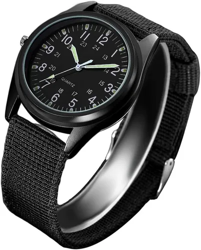 Udaney Reloj de noche de moda para hombre y mujer, de nailon, de punto, deportivo, de cuarzo, para el ejército, enfermeras, médicos, estudiantes y