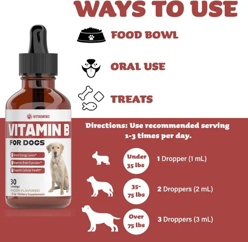 Vista 6 de Vitamina B para perros Complejo de vitamina B para perros Vitamina B12 para perros Vitaminas para perros Vitaminas B12 para perros