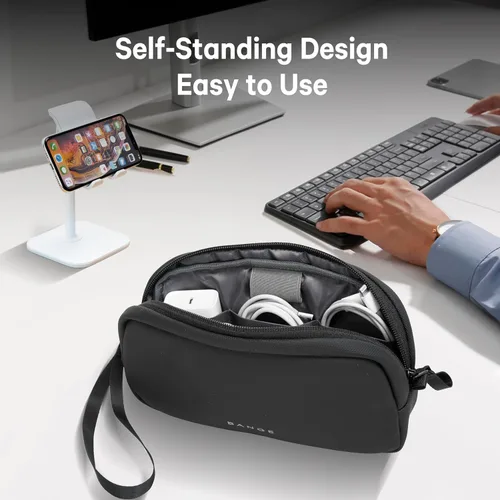 Vista 6 de BANGE Estuche Organizador de Viaje, Bolsa Organizadora de Viaje para Electrónicos Resistente al Agua para Cable, Estuche Técnico Accesorios