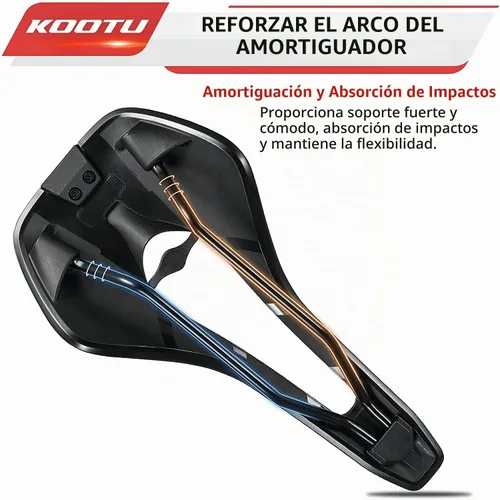 Vista 4 de KOOTU Sillín de bicicleta de carretera, cómodo asiento de bicicleta impermeable para hombres y mujeres, asiento de bicicleta transpirable que