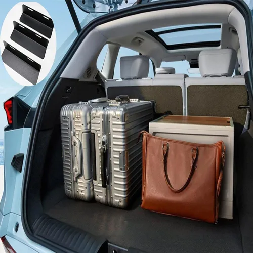 Vista 4 de 3 unidades de bloques de almacenamiento de automóvil, bloque organizador de carga para maletero de automóvil, compartimentos de alfombra de fieltro