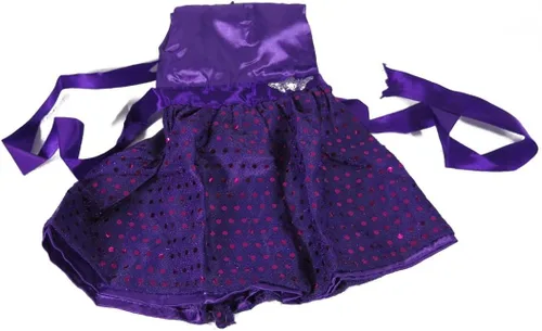 Vista 3 de Ropa de muñeca de 18 pulgadas, accesorios para muñecas, hermoso vestido morado con lunares que se adapta a muñecas Gril de 18 pulgadas ZK07
