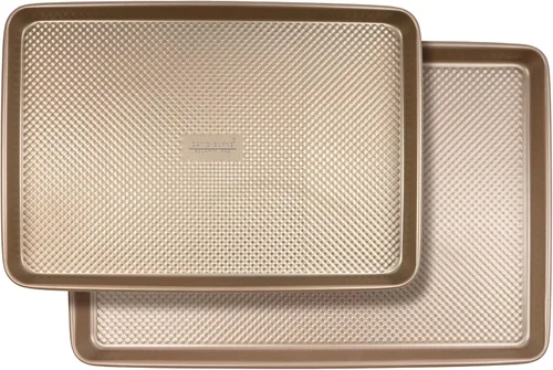 Vista 29 de David Burke Molde para hornear estriado de 9" - Molde para pasteles Bundt de acero al carbono - Bronce