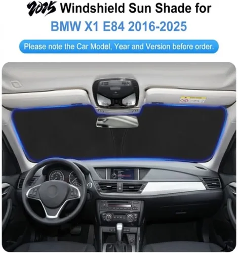 Vista 2 de Parasol para parabrisas para BMW X1 E84 2016-2024 2025, accesorios – Cubierta de parasol para parabrisas de ventana delantera, ajuste personalizado