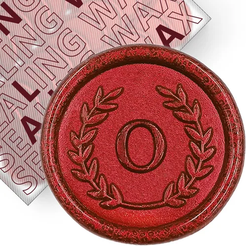 Vista 24 de 50 piezas de calcomanías adhesivas de sello de cera doradas con letras C, hechas a mano, no necesitan sello, calcomanías de cera para rasgar y usar