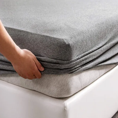 Vista 9 de PURE ERA Sábana bajera ajustable de algodón de punto de jersey (sin sábana encimera ni fundas de almohada), bolsillo extra profundo de hasta 15 a 20