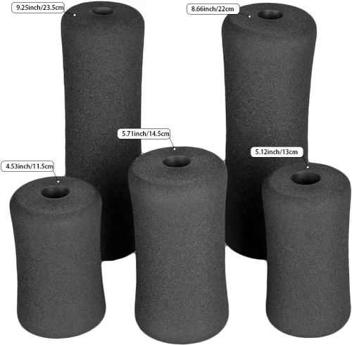 Vista 6 de Par de Rodillos de Almohadillas de Espuma para Pies, Usado para Reemplazar Equipos de Ejercicio de Gimnasio, Adecuado para Varilla de 1 Pulgada