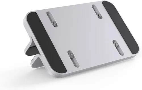 Vista 3 de JOKItech Soporte de aluminio para laptop, resistente y ajustable, compatible con Apple MacBook Pro/Air, Mac Mini, iPad Pro, plateado