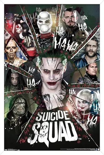 Vista 11 de Trends International DC Comics Movie - Escuadrón Suicida - Póster de pared circular, 14.725 x 22.375 pulgadas, versión enmarcada de madera