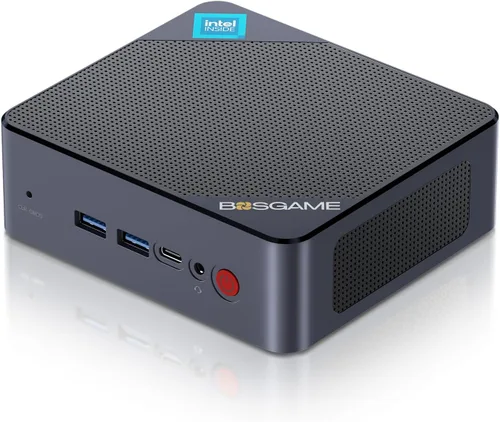 BOSGAME Mini PC B95 Intel Alder Lake N95 de 12ª generación, 8 GB de RAM DDR4, SSD NVMe de 256 GB, computadora de escritorio compacta con triple