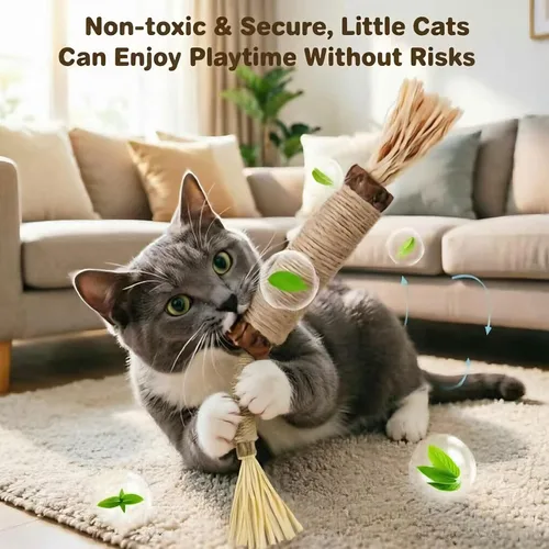 Vista 6 de Silvervine Sticks for Cats - Matatabi Cat Chew Toys, Dental Care & Teething Relief for Aggressive Chewers (Small 4pcs)