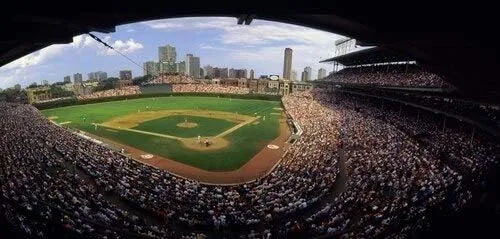 Posterazzi Póster de Wrigley Field Cubs Chicago Cook County Illinois USA (Espectadores en un estadio) (36 x 12)