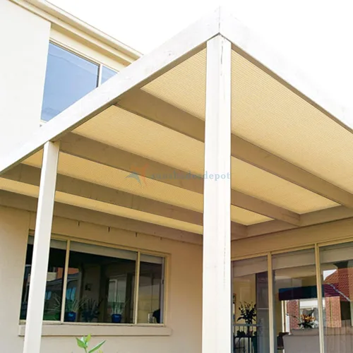Vista 7 de Sunshades Depot, rollo de malla sombra de color beige, bloquea el 75% de los rayos ultravioletas, resistente, de 6' x 1'., Marrón